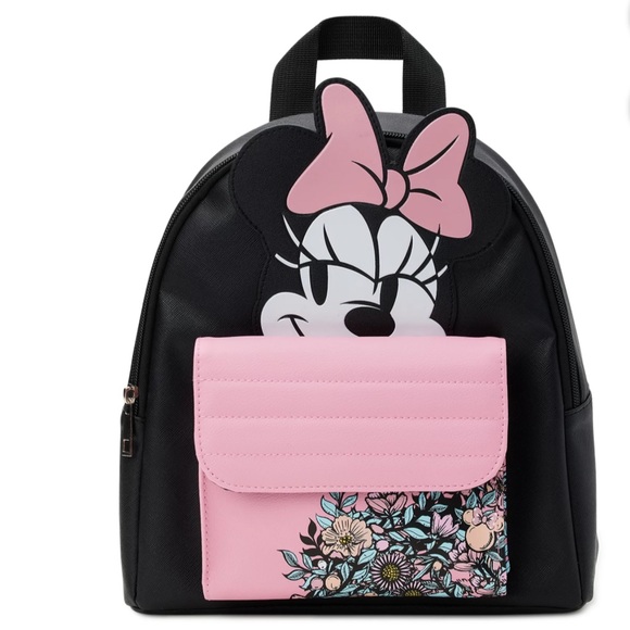 Disney Women's Minnie Mouse Graphic Mini Backpack, Black - Picture 3 of 8